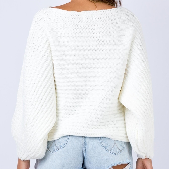Princess Polly White Abcola Jumper Sweater M/L - Picture 4 of 8